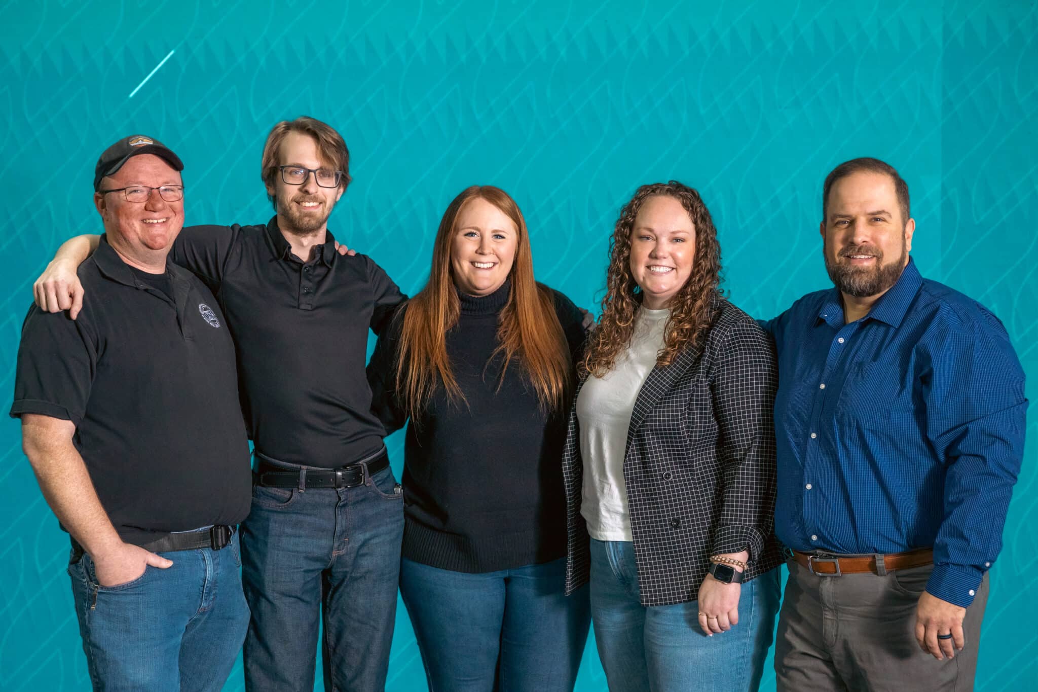 The new owners of Colortone, from left to right: Scott Latham, Ryan Massey, Erin Weir, Sarah Charlton and Matt Rowe.