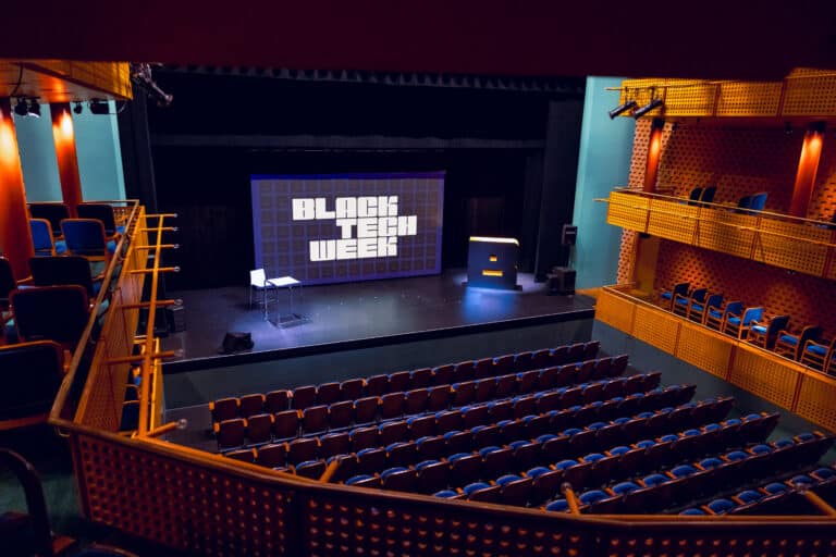 Black Tech Week stage from left balcony