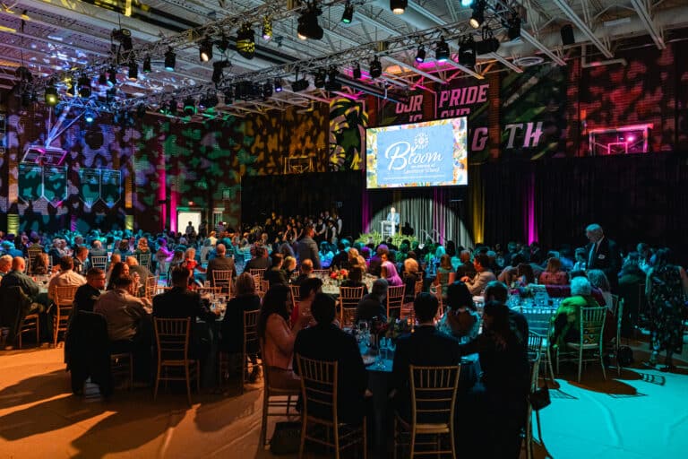 Tables of guests at Bloom event