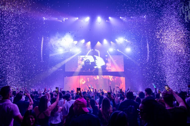Purple Lighting shining at Forbes Under 30 Summit concert in 2024