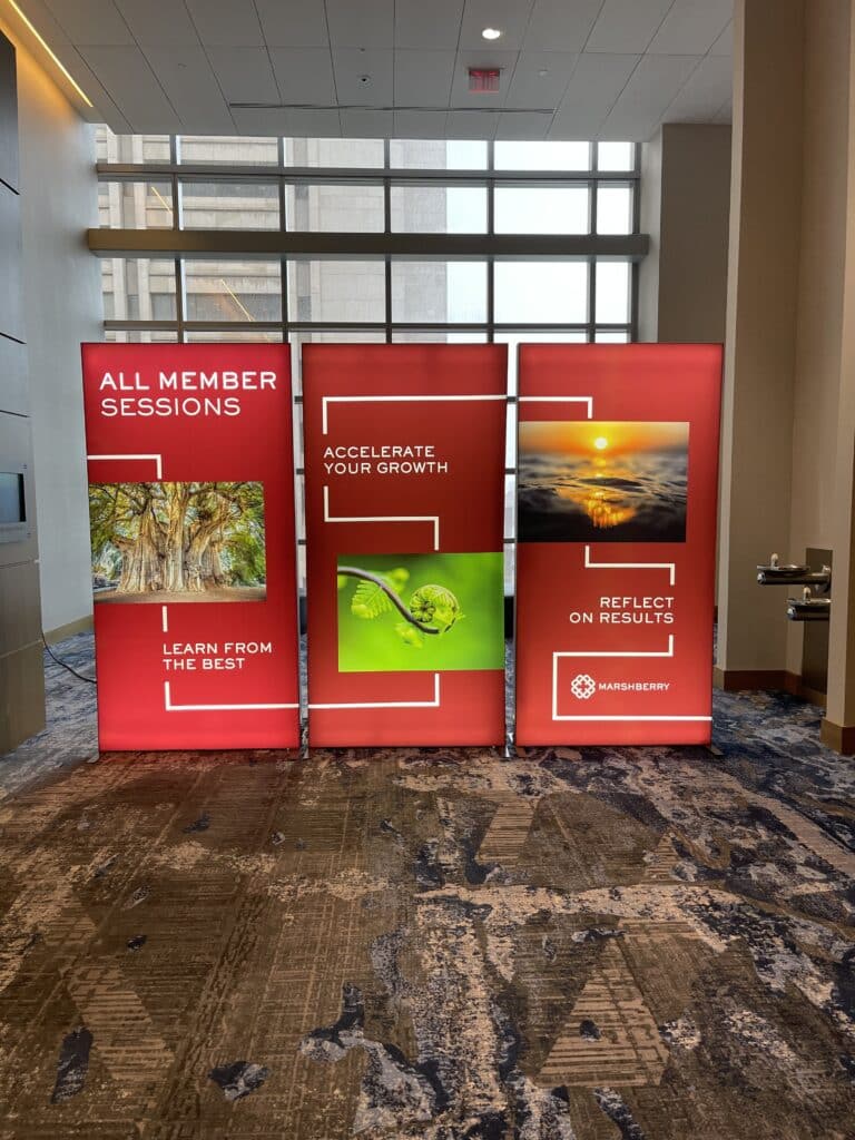 Custom Signage at MarshBerry event