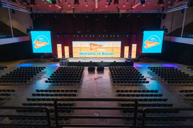 Women in Manufacturing stage from balcony
